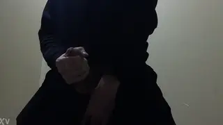 Russian Twink Jerks Off in Building Entryway