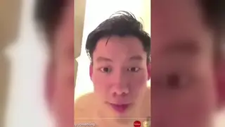 Asian Hunk Flexes and Strokes in Live Cam Show