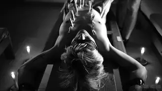 Bound Girlfriend Takes a Rough Deepthroat in a Dark Cave