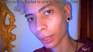 Latino Twink Strokes Big Cut Cock for Watching Friend POV
