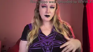 Busty Goth Seduces Viewer in Halloween Cosplay
