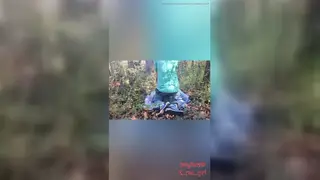 Curvy Blonde BBW Takes a Public Trail Pounding