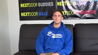 Muscular Jock Strokes His Cock at a First Casting Session