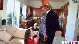 Blonde Teen Devours a Cock in a Deepthroat Marathon