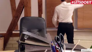 Blonde European Secretary Rewards Boss With Office Sex