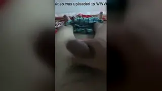 Solo Guy Strokes Slowly While Lying on a Rug