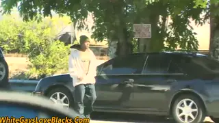 Ebony Studs Share Blowjobs Before Outdoor Anal