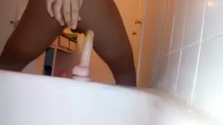 Latino Guy Works a Dildo Deep in His Ass