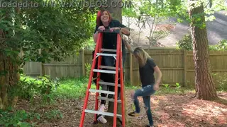 Curvy MILF Teases in a Hanging Wedgie