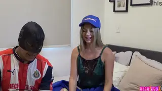 European Blonde Tries Casting with Toys and Blowjob