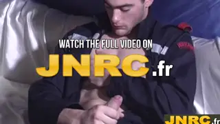 Firefighter in Uniform Strokes His Muscular Cock Live
