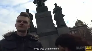 European Brunette Fucks Stranger While Boyfriend Watches