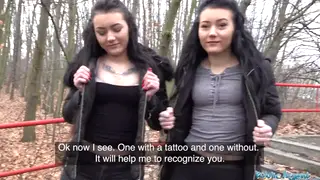 Busty Petite Pair Explore Anal Pleasure Outdoors