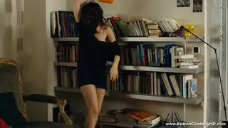 Brunette Celebrity Teases in Sheer Lingerie