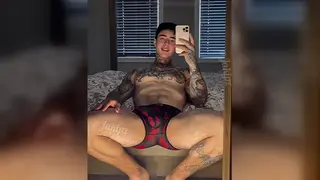 Muscular Ebony Stud Strokes His Massive Cock in Underwear