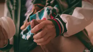 Latino Twink Strokes His Cock Until He Spills
