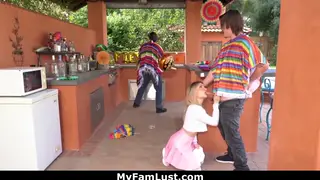 Stepsiblings Fuck Hard While Risking Discovery by Parents