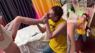 Curvy Women Share Feet and Oral Pleasure at Club