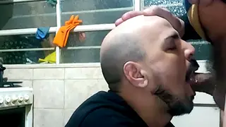 Latino Stud Takes a Deep Throat Challenge