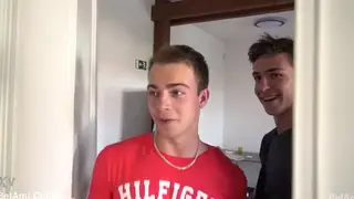 Muscular Students Fuck Bareback on a Desk
