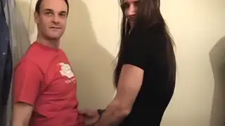 Muscular Studs Connect in Public Setting