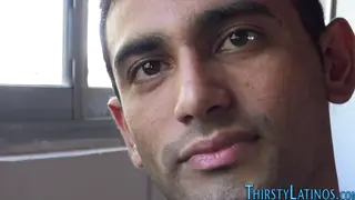 Straight Latino Receives Facial After POV Blowjob