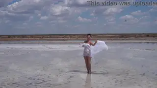 Mature MILF Poses Nude by Windswept Lake