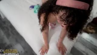 Petite Latina Virgin Learns Oral Skills from Stepbrother