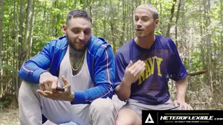 Inked Jocks Sneak Anal Play During Camping Getaway