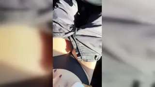 Mature MILF Rides Gear Lever in Car POV
