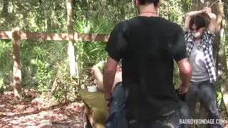 Bound Twink Duo Endure Whips and Spanks