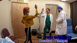 Petite Patient Endures First Gyno Exam in POV