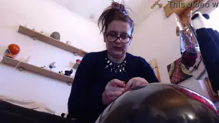European BBW in Lingerie Chases Solo Peak