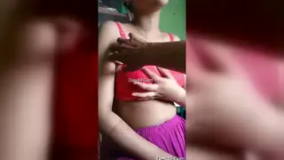 Busty Indian Teen Teases Boyfriend in Sheer Lingerie POV