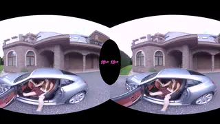 Petite Redhead Stepsister Rides in Immersive VR