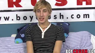 Blonde Twink Pleasures Himself With a Toy on Camera