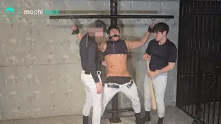 Muscular Asian Trio Engages in Bareback Anal Play