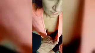 Busty European Wife Services Older Man With Blowjob and Handjob