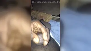 Ebony Guy Strokes His Cock in a Slow Solo Session