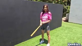 Busty Asian Beauty Fucks Older Man Outdoors POV