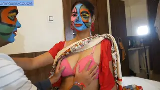 Asian Babysitter Gives Massage and Deep Blowjob