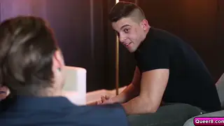 Muscular Hunk Takes Bareback Cock After Deep Blowjob