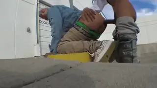 Muscular Interracial Pair Fuck Bareback Outdoors