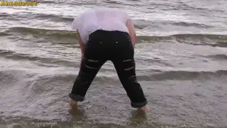 Redhead BBW MILF Pleasures Herself Outdoors