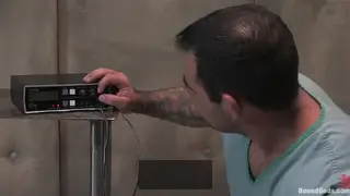 Muscular European Submits to Rough Bondage and Blowjob
