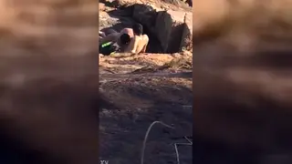 Quick Beach Blowjob Ends in Hot Outdoor Release