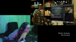 Busty BBW Gamer Bares All During Naked Playthrough