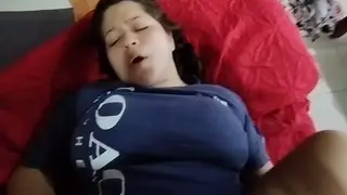 Curvy Latina Takes Stepbrother Deep in Bathroom
