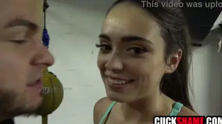 Cuckold Husband Watches Wife Get Pounded by Her Trainer