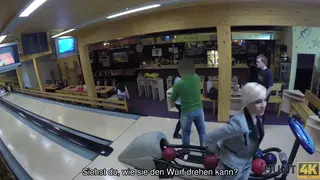 European Wife Services Stranger Outdoors as Husband Watches